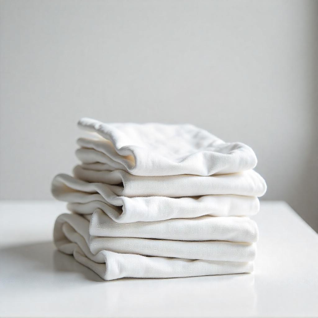 white cotton rags